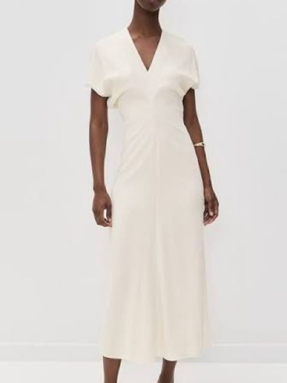 Anine Bing Zadig Elegant Cream V-Neck Maxi Dress - Picture 2 of 14